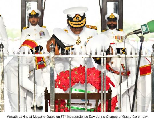 Pakistan navy celebrates 78th Independence day with traditional zeal and patriotic fervour