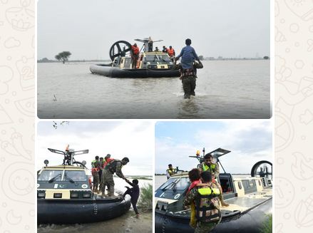 Pakistan Navy conducts extensive rescue operations in flood hit areas