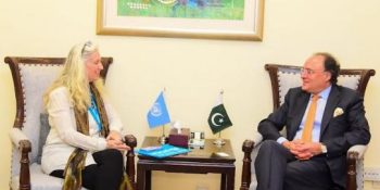 Aurangzeb, UNICEF envoy discuss efforts to combat child stunting