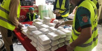 Monal, Rizq Foundation serve meals in flood zones
