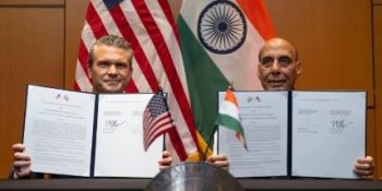 US signs 10-year defence agreement with India