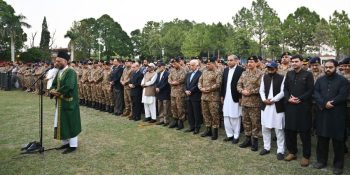 PM, Army Chief attend funeral of martyred officers in Rawalpindi