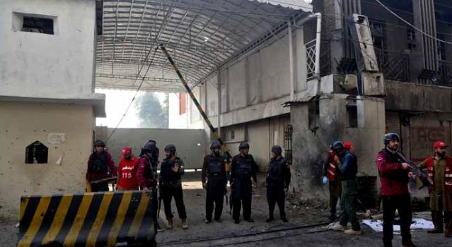 Three terrorists killed as suicide attack on FC HQ in Peshawar foiled: police