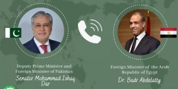 Dar, Egyptian FM discuss Gaza peace, regional developments