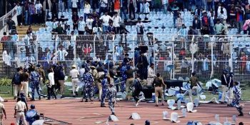 Police detain organiser of Messi visit after Indian fans rip up seats