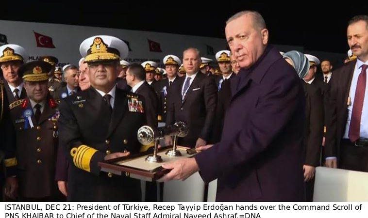 Erdogan attends commissioning of Pakistani navy ship built in Turkey