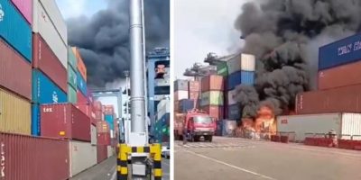 Fire erupts at Karachi Port's KICT terminal, engulfs 20 containers