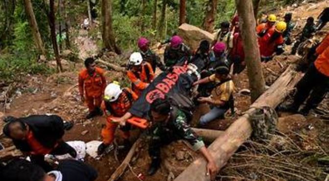 Indonesia landslide death toll rises to 17, dozens missing