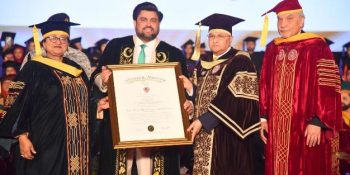 Greenwich University honors Senator Sarmad Ali with Doctorate degree