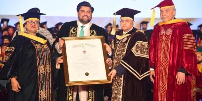 Greenwich University honors Senator Sarmad Ali with Doctorate degree