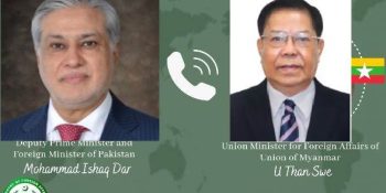 Deputy PM Dar, Myanmar FM agree to maintain close communication