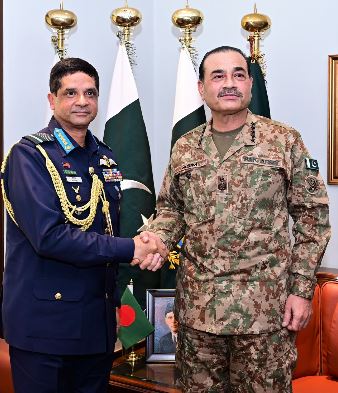 Bangladesh Air Chief meets Field Marshal Syed Asim Munir