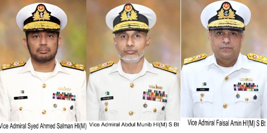 Three Pakistan Navy Rear Admirals promoted to Vice Admiral rank