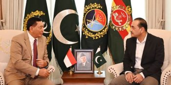 Indonesian Defense Minister meets Army Chief at GHQ