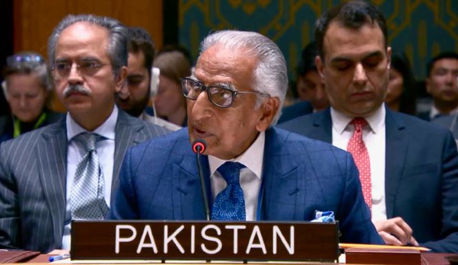 At UN, Pakistan stresses implementation of Kashmir resolutions, tough action against terrorism