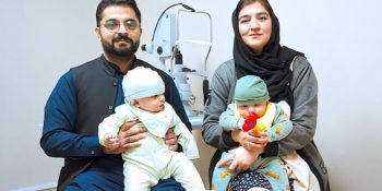 Al-Shifa intervention prevents blindness in premature twins