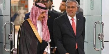 FM Dar, Saudi FM discuss ME evolving situation