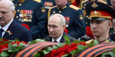 Putin says army fighting 'aggressive' Nato-backed force in Victory Parade address