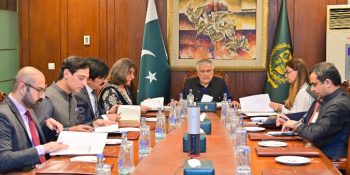 Ishaq Dar chairs session with Foreign Secretary Amna Baloch