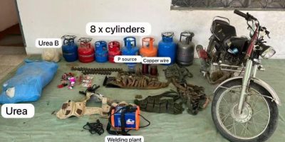 Weapons recovered from slain Indian-Sponsored Khwarij: ISPR