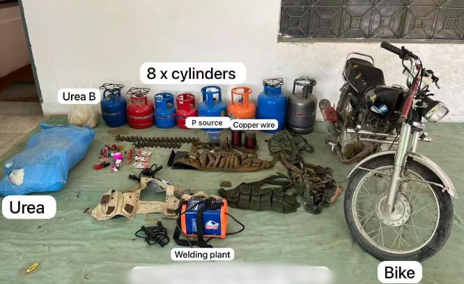 Weapons recovered from slain Indian-Sponsored Khwarij: ISPR
