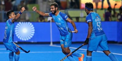 Indian lift U-18 Asian Cup Hockey trophy