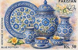 Pakistan Post unveils special blue pottery stamp series to celebrate cultural heritage