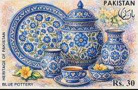 Pakistan Post unveils special blue pottery stamp series to celebrate cultural heritage