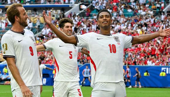 Bellingham scores twice to lift England past Haaland