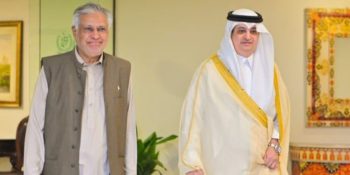 FM Dar, Saudi Ambassador exchange views on regional developments