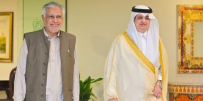 FM Dar, Saudi Ambassador exchange views on regional developments