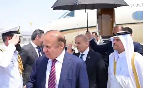 PM Shehbaz arrives in Doha to condole demise of ex-Qatar emir Sheikh Hamad