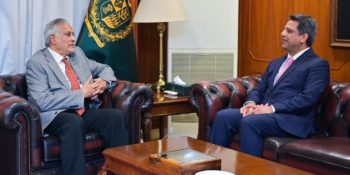 DPM Dar felicitates Ambassador Khan on appointment as envoy to Nepal