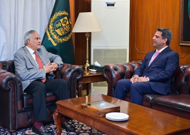 DPM Dar felicitates Ambassador Khan on appointment as envoy to Nepal
