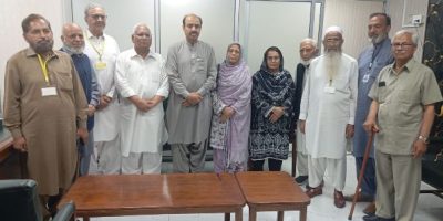 Radio Pakistan pensioners meet Standing Committee Chairman Phaleen Baloch