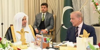 PM Shehbaz welcomes Muslim World League chief in Islamabad