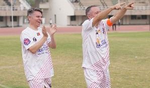 World cup celebration exhibition football matches held at Jinnah Stadium