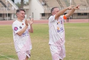 World cup celebration exhibition football matches held at Jinnah Stadium