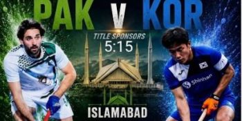 Green shirts lead 1-0 in four-match hockey series against South Korea