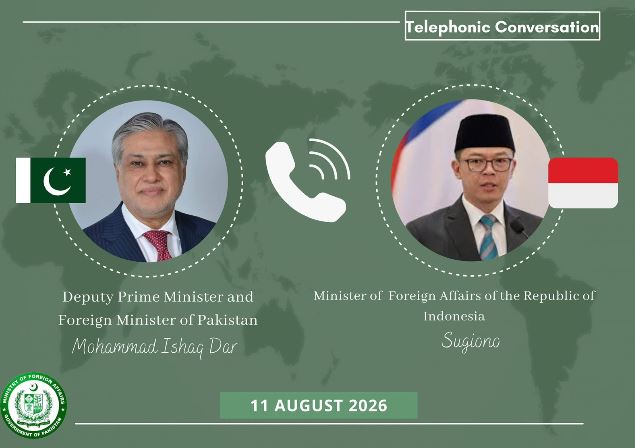 Dar, Indonesian FM reaffirm commitment to strengthen ties