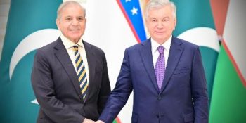 PM Shehbaz meets Uzbek President Mirziyoyev at SCO Summit