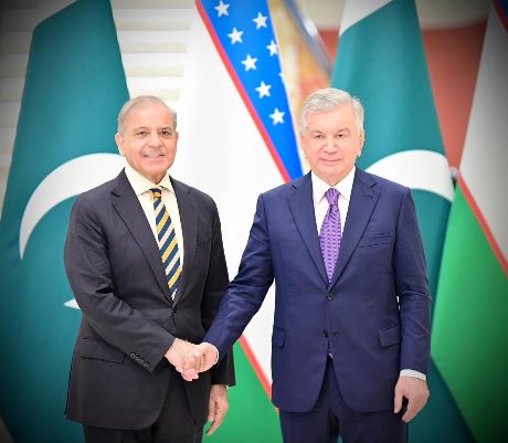 PM Shehbaz meets Uzbek President Mirziyoyev at SCO Summit