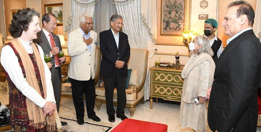 Diplomats gather at reception for Dr Azra Fazal Pechuho