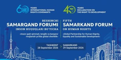 “5th Samarkand Forum on Human Rights” to convene in Uzbekistan on September 28–29th