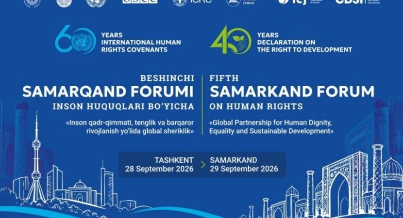 “5th Samarkand Forum on Human Rights” to convene in Uzbekistan on September 28–29th