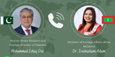 Ishaq Dar holds telephone call with Maldives Foreign Minister Adam