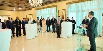 Foreign Secretary welcomes arab group ambassadors at Foreign Office