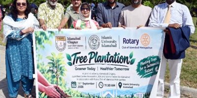 EWCA Islamabad Chapter holds tree plantation drive in collaboration with IIUI, Rotary Club