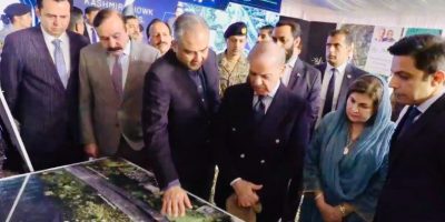 PM Shehbaz lays foundation stone for Kashmir Chowk underpass