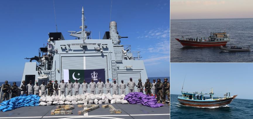 Pakistan Navy Ship YARMOOK seizes 850 kg Ice in Arabian Sea